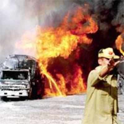 35 NATO trucks set ablaze in 4th attack