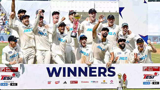 NZ make history as India suffer first ever 0-3 Test series whitewash