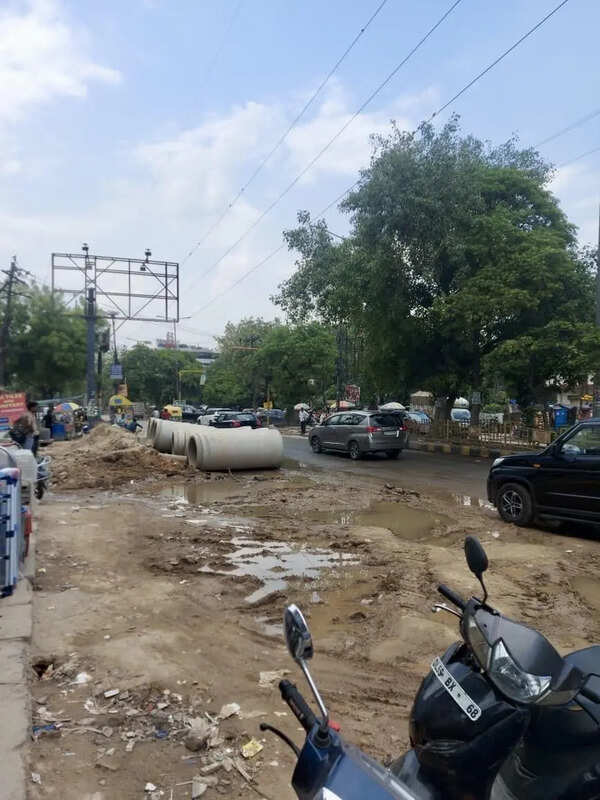Broken & flooded, Kala Pathar road awaits repairs after pipeline rupture
