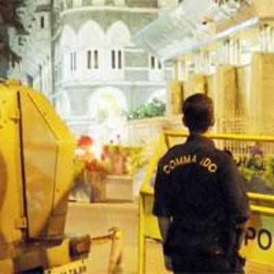Cops unshackle Taj, leave two combat vehicles behind