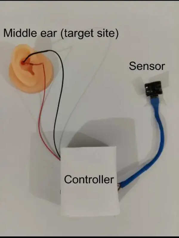 Ear device to relieve anxiety, panic