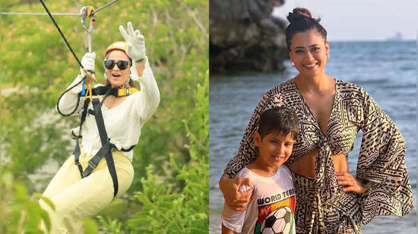 From zip lining to posing by the beach; a glimpse into Shweta Tiwari’s fun trip with son Reyansh in Thailand