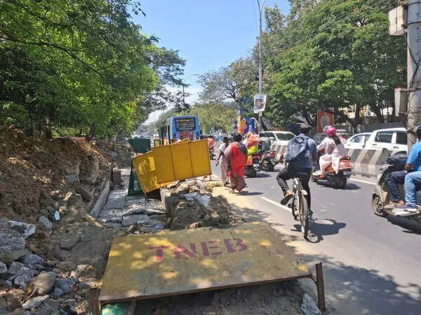 Residents upset over shoddy electric cable work in Thiruvanmiyur