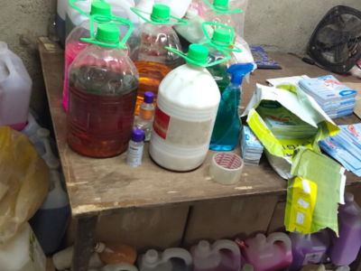 Crime branch busts fake hand sanitizer manufacturing unit at Sakinaka, one held