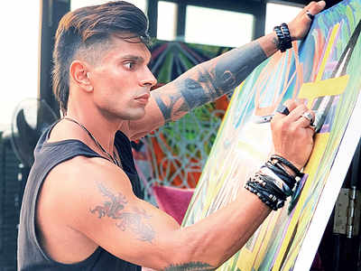 Karan Singh Grover has 'channelised anger in a creative way' through painting