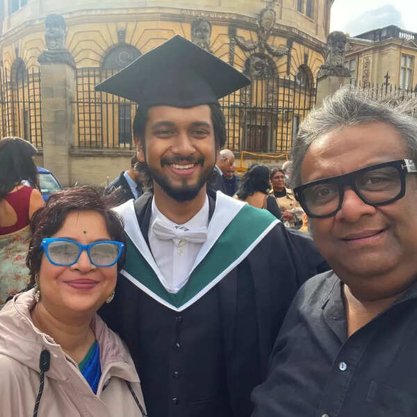 Churni and Kaushik Ganguly are proud parents at Ujaan’s degree ceremony