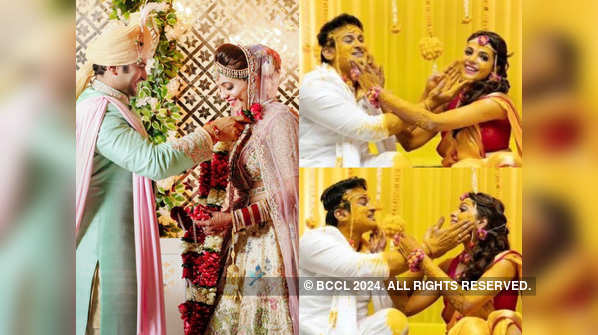 Varmala to haldi; unseen and inside pictures from Sugandha Mishra and Dr. Sanket Bhosale’s wedding festivities
