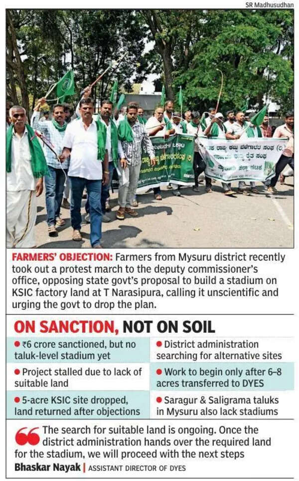 Taluk stadium still elusive for T Narasipura as land hunt drags on