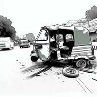 Hit by car, auto overturns on eway, driver dies