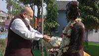 West Bengal: Amit Shah pays tribute to Khudiram Bose in Paschim Midnapore 