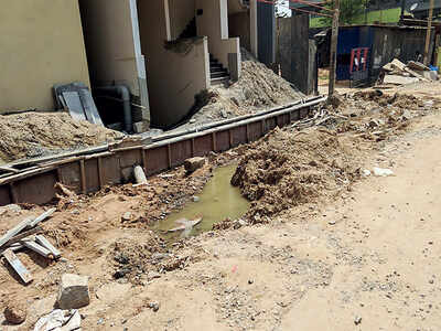 On Bellandur's roads,  dust refuses to settle