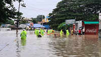 Telangana ministers undertake aerial survey of flood-hit areas in Warangal 