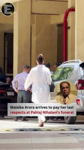 Malaika Arora Pays Tribute to Pahlaj Nihalani at Funeral in Mumbai