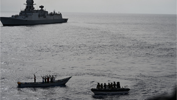 Navy thwarts suspected piracy attack on merchant vessel in western Indian Ocean