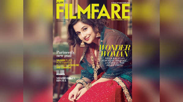 Vidya Balan shines brightly on the cover of Filmfare magazine