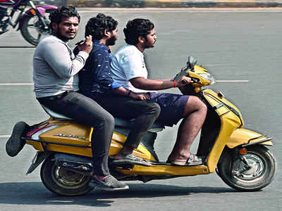 When on two-wheel rides, three is a crowd indeed!