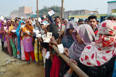 UP polls: Over 44 pc turnout till 2pm, polling peaceful