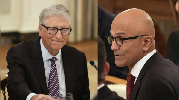 Microsoft’s Bill Gates and Satya Nadella