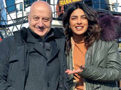 Anupam Kher and Priyanka Chopra catch up in New York while on work assignments