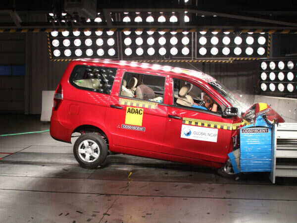 Chevrolet Enjoy gets zero stars in crash test; Ford Figo Aspire manages three stars