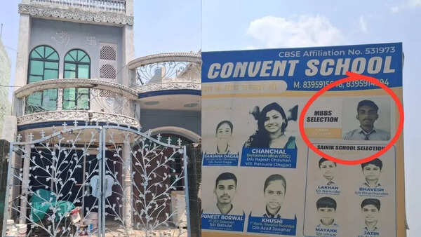 Gurgaon student held for NEET paper leak is on school banner of top achievers
