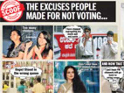 The excuses people made for not voting...