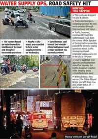 Road cracks, pipeline bursts: BMC blames heavy vehicles