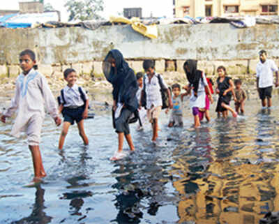 Walk to school is daily trudge through sludge