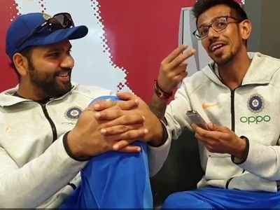 So who should get credit for Rohit Sharma's century? Yuzvendra Chahal has a suggestion