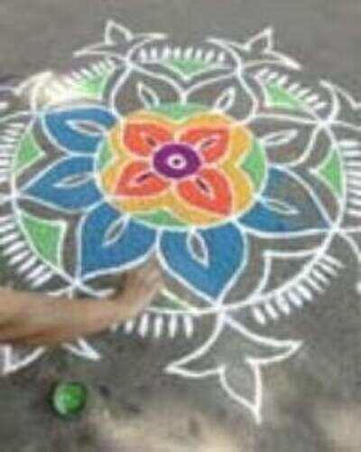 Siddaiah's rangoli water theory