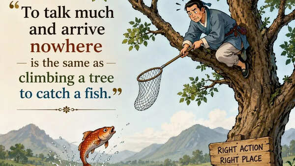 Chinese proverb of the day: “To talk much and arrive nowhere is the same as...”