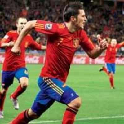 Spain ride on Villa goal