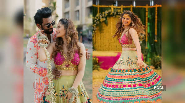 From a grand entry to flower shower fight with fiancé Dipak Chauhan, fun moments with brother Krushna and more: Arti Singh’s extravagant Haldi ceremony
