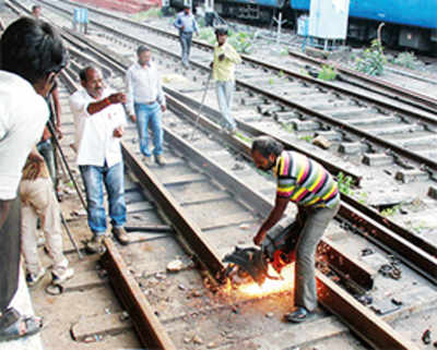 Express train derails as rusty tracks crumble