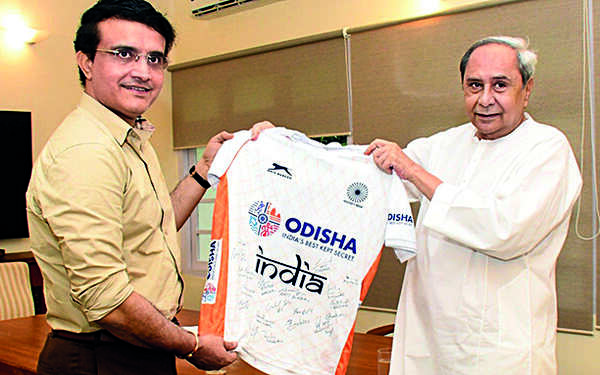 CM Naveen Patnaik rings bell to start match, meets BCCI chief Sourav Ganguly