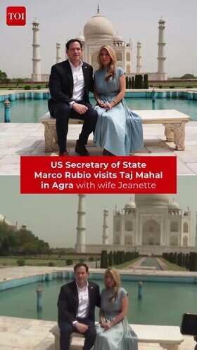 Marco Rubio Visits Taj Mahal in Agra with Wife