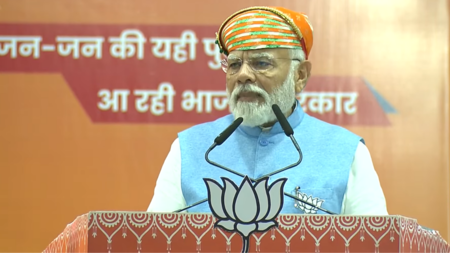 PM Modi attacks Congress in Rajasthan, calls it 'terrorist-sympathiser'