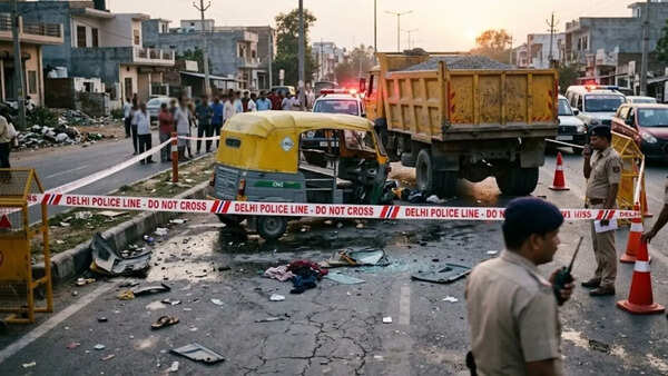 3 killed, 4 injured after dumper hits autorickshaw in Delhi’s Alipur
