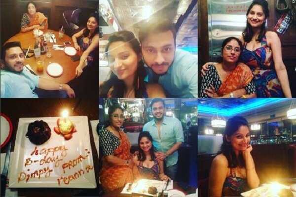 New mom Dimpy Ganguly celebrates birthday with mom and husband