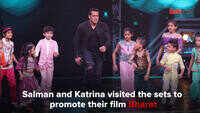 Salman Khan and Katrina Kaif on the sets of Super Dancer Chapter 3 