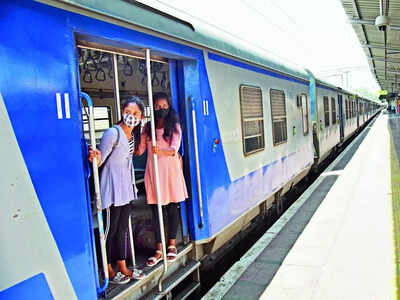 Trains to airport get green signal. Quickly get on board