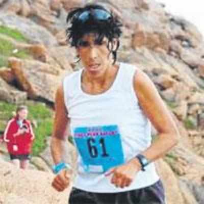 Marathon effort by Peruvian runner