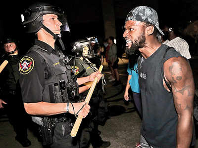 Protests erupt in US city after cops shoot black man