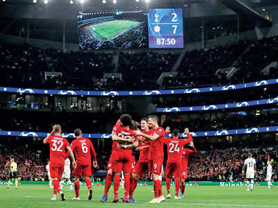 Serge Gnabry scores four goals as Bayern Munich thrash Tottenham 7-2 in Champions League