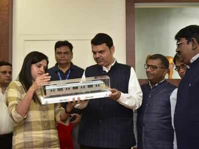 CM Devendra Fadnavis unveils the model for Mumbai Metro Line 3 aka Aqua Line