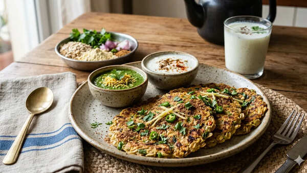 How to make Oats, Besan, and Chaach Chilla for a light summer breakfast