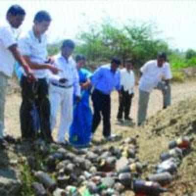 Now, chemical bottles found dumped near Ghansoli creek