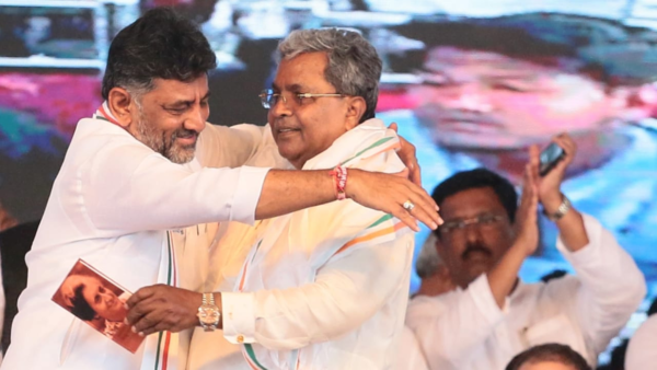 I'm happy to see Siddaramaiah and DK Shivakumar hugging each other: Rahul Gandhi