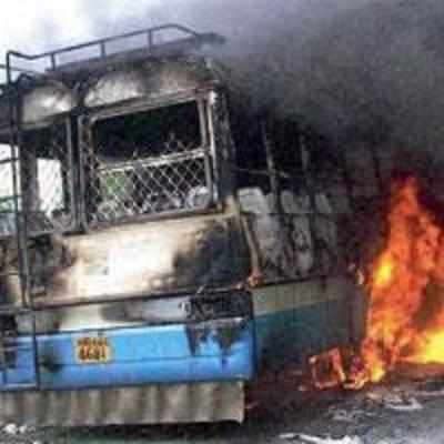 Clampdown in Haryana after Jat quota protesters torch bank, buses