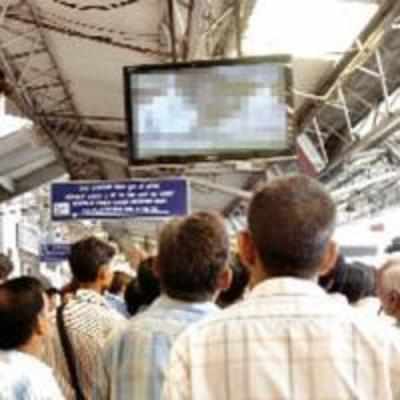 Dirty picture flashes on rail platform TV sets; 1 arrested